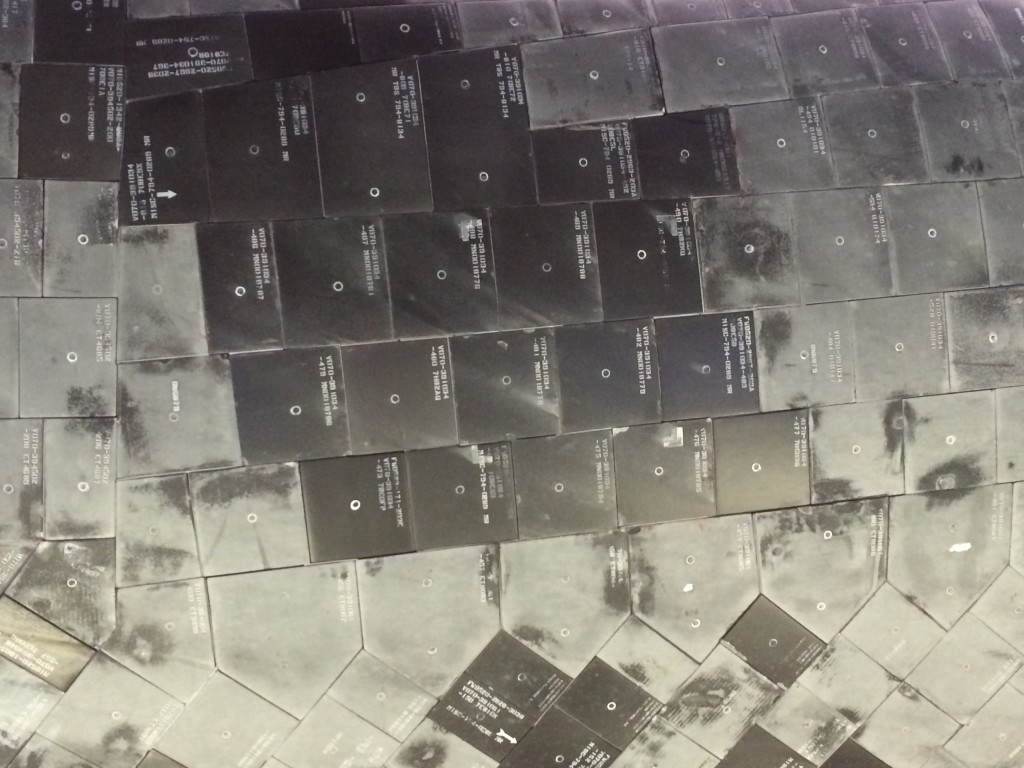 Tiles on the underside of the Endeavour