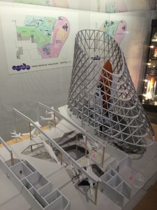 Model showing design of the new shuttle display