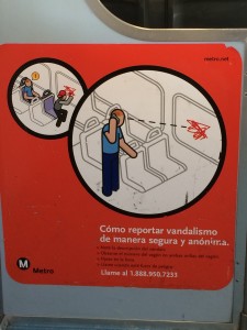 Sign on Los Angeles Metro