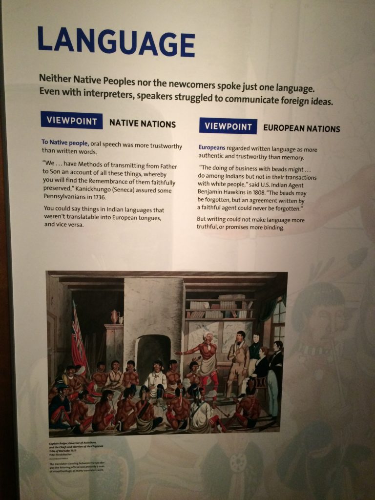 Wall text - National Museum of the American Indian